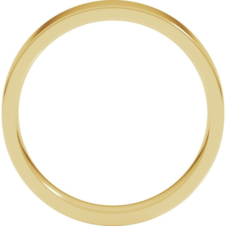 14K Yellow Gold 4 mm Lightweight Comfort-Fit Flat Band Size 9
