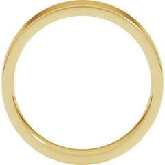 14K Yellow Gold 5 mm Lightweight Comfort-Fit Flat Band Size 14