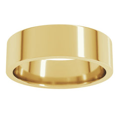 14K Yellow Gold 6 mm Lightweight Comfort-Fit Flat Band Size 7