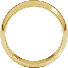 10K Yellow Gold 7 mm Half Round Band Size 16.5