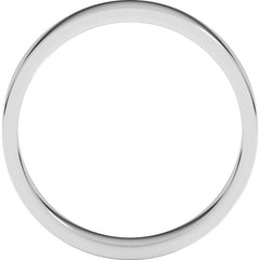 14K White Gold 4 mm Flat Band Size 8.5