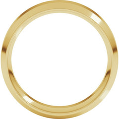 14K Yellow Gold 6 mm Beveled-Edge Comfort-Fit Flat Band Size 6