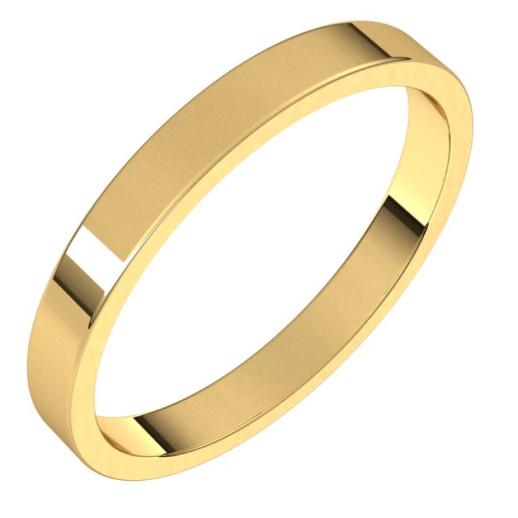 10K Yellow Gold 2.5 mm Flat Band Size 6