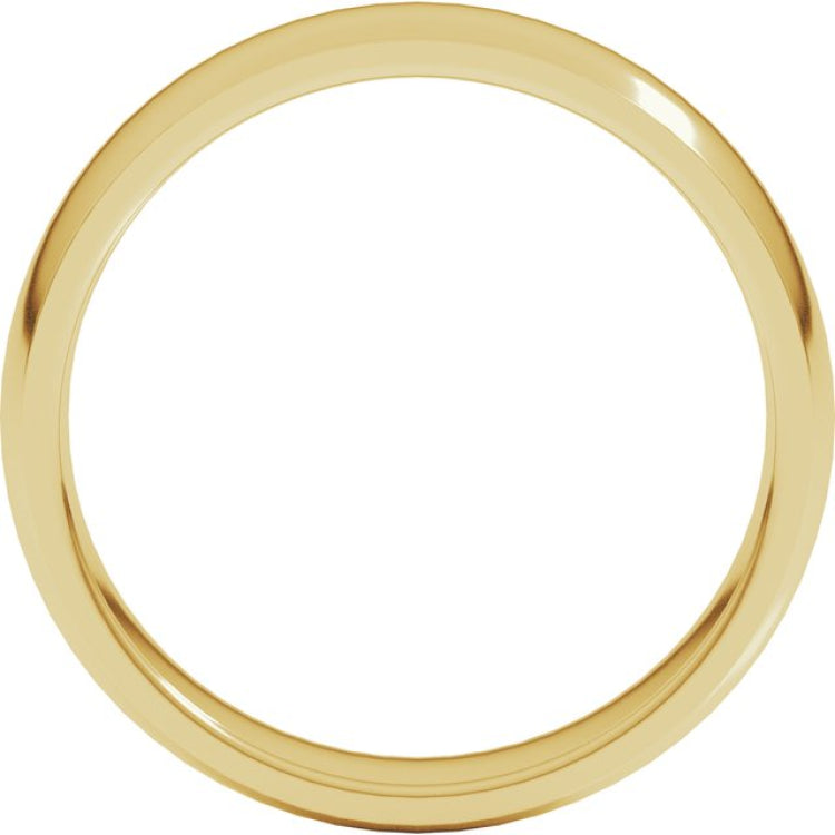 10K Yellow Gold 5 mm Lightweight Comfort-Fit Half Round Band Size 12.5