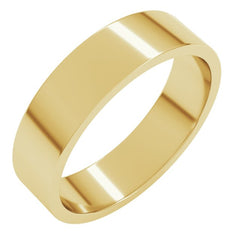 10K Yellow Gold 5 mm Flat Band Size 10.5