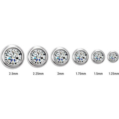 14K White Gold .05 CTW Natural Diamond Micro Bezel-Set Earrings