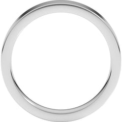 14K White Gold 4 mm Comfort-Fit Flat Band Size 10