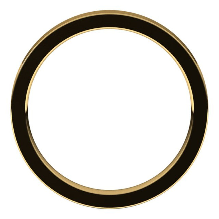 14K Yellow Gold 2.5 mm Comfort-Fit Flat Band Size 10