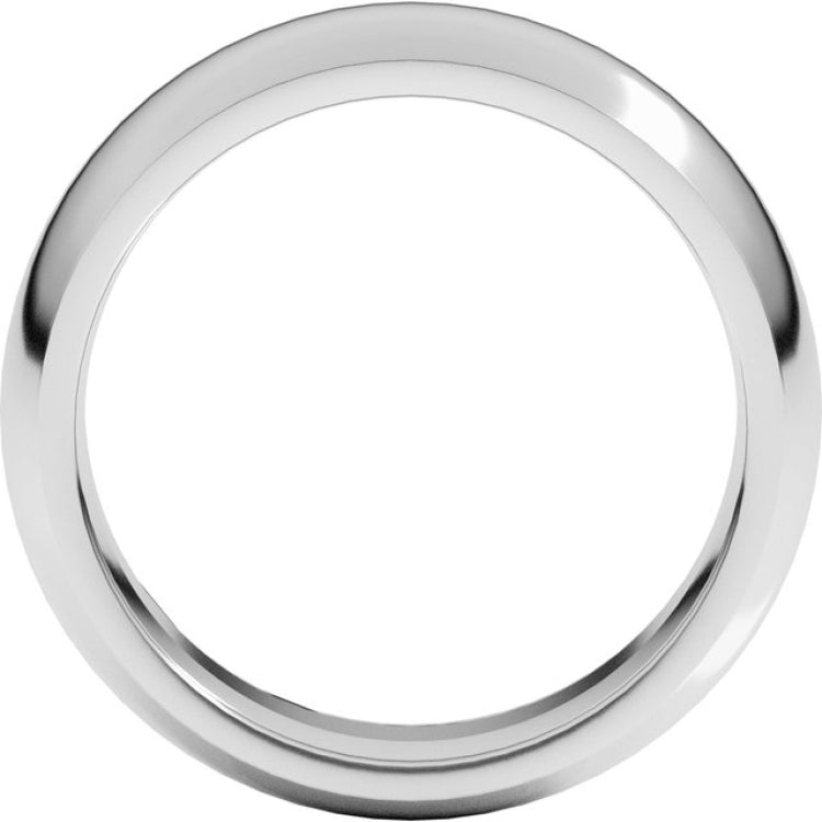Platinum 7 mm Comfort-Fit Half Round Band Size 10