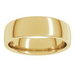 14K Yellow Gold 6 mm Comfort-Fit European-Style Band Size 4.5