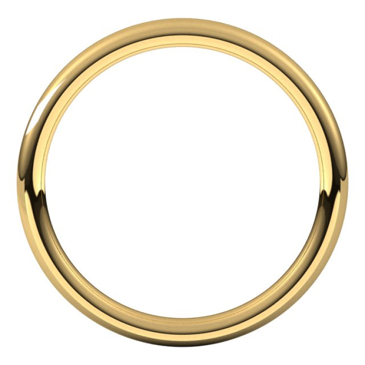 14K Yellow Gold 2 mm Comfort-Fit European-Style Band Size 4