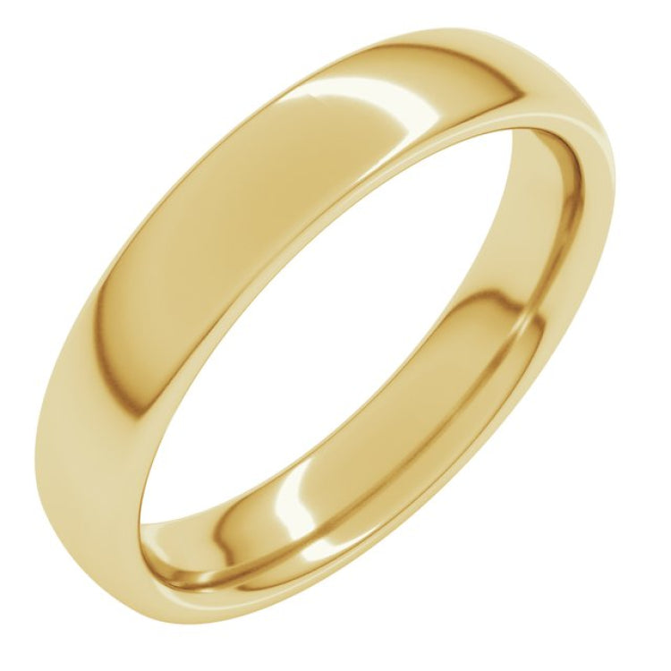 14K Yellow Gold 4 mm Comfort-Fit European-Style Band Size 8.5