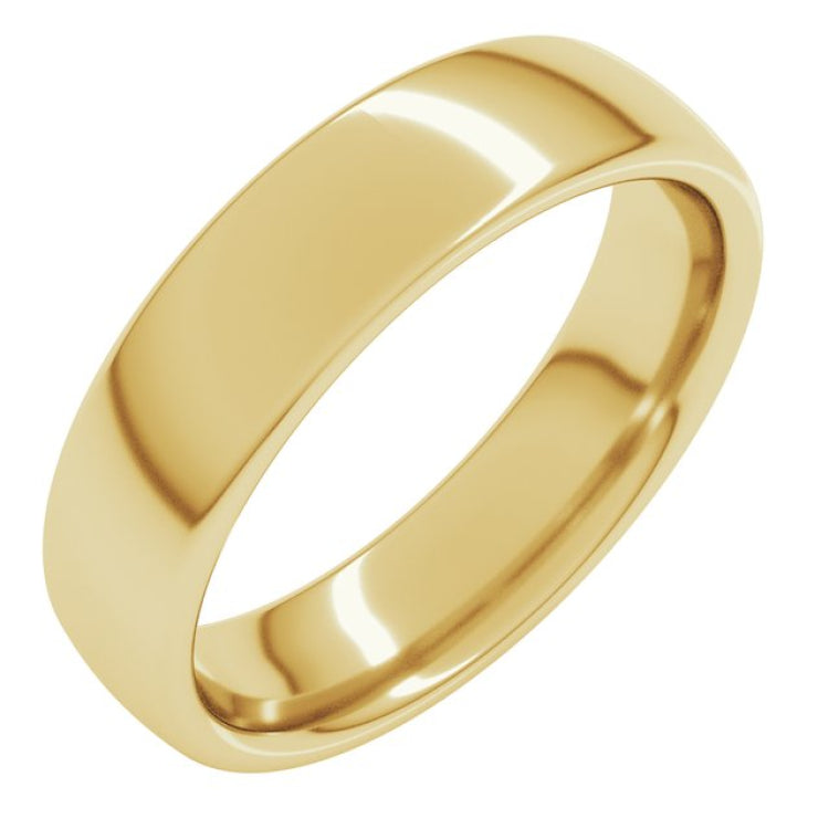 18K Yellow Gold 5 mm Comfort-Fit European-Style Band Size 8