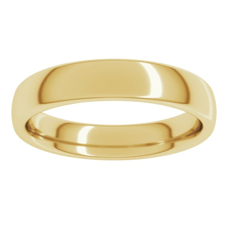 14K Yellow Gold 4 mm Comfort-Fit European-Style Band Size 9.5