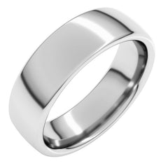 14K White Gold 6 mm Comfort-Fit European-Style Band Size 9.5