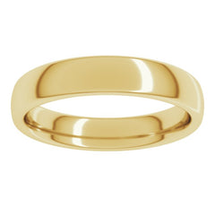 14K Yellow Gold 4 mm Comfort-Fit European-Style Band Size 9