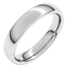 14K X1 White Gold 4 mm Comfort-Fit European-Style Band Size 9