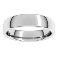 Sterling Silver 5 mm Comfort-Fit European-Style Band Size 9