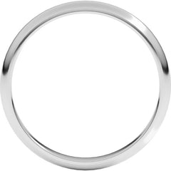 14K White Gold 2.5 mm Half Round Band Size 8