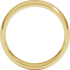 14K Yellow Gold 6 mm Lightweight Comfort-Fit Half Round Band Size 4.5