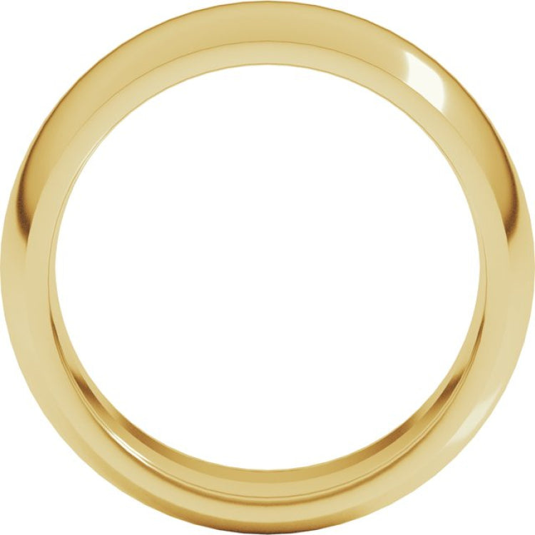 14K Yellow Gold 8 mm Comfort-Fit Half Round Band Size 10.5