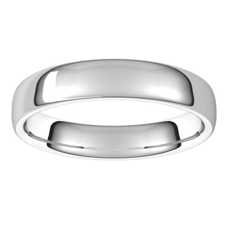 14K White Gold 4.5 mm Comfort-Fit European-Style Band Size 7.5