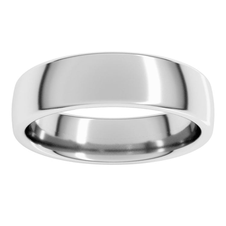 14K White Gold 5.5 mm Comfort-Fit European-Style Band Size 5.5