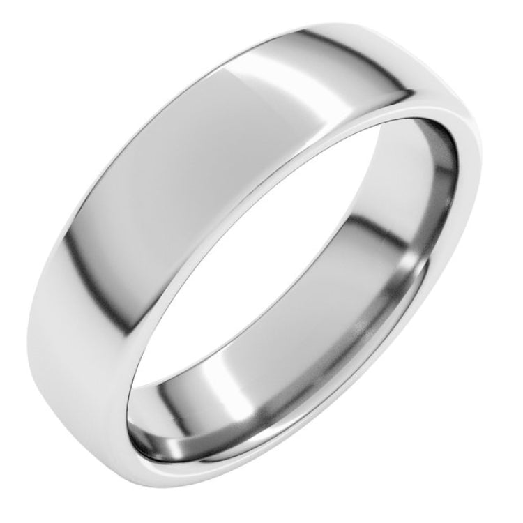 14K White Gold 5.5 mm Comfort-Fit European-Style Band Size 6