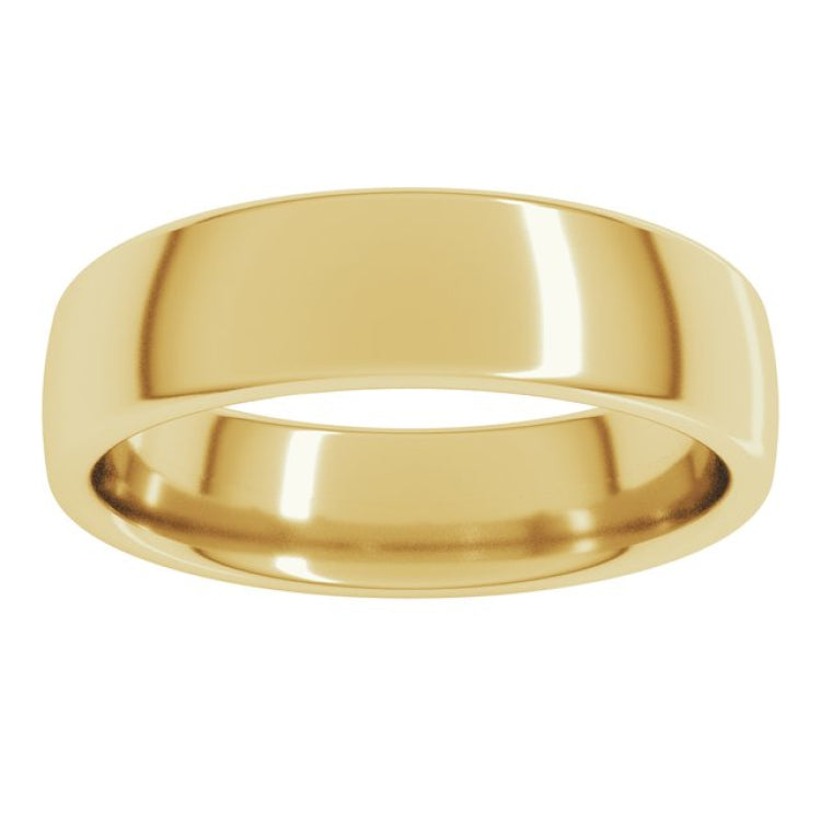 14K Yellow Gold 5.5 mm Comfort-Fit European-Style Band Size 9.5