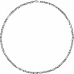 Sterling Silver 4.8 mm Curb 18" Chain