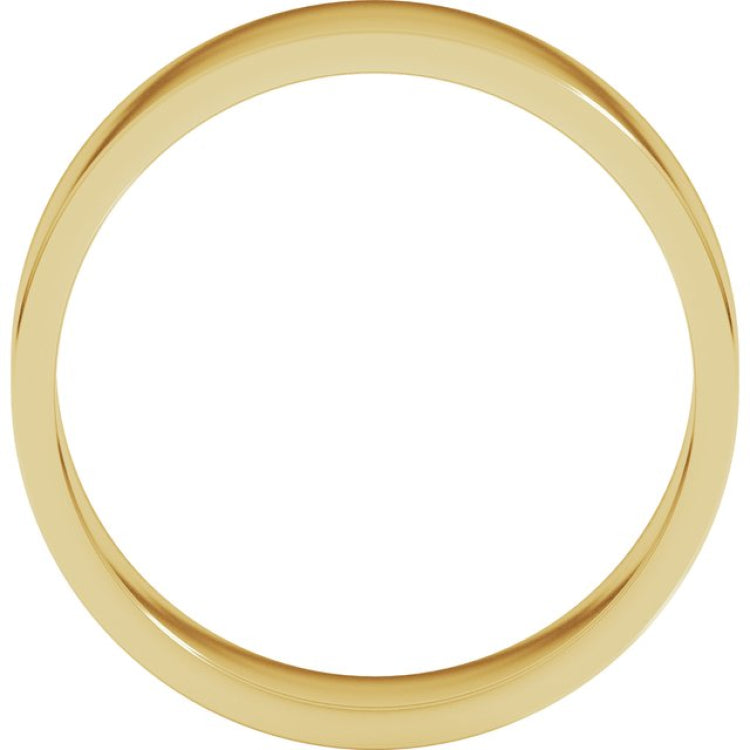 14K Yellow Gold 6 mm Flat Band Size 6