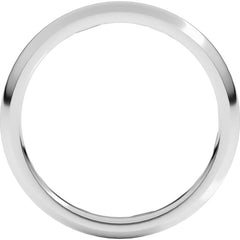 14K White Gold 2.5 mm Comfort-Fit Half Round Band Size 5.5