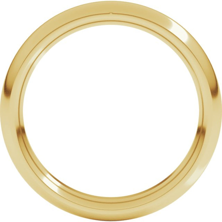 18K Yellow Gold 3.5 mm Comfort-Fit Half Round Band Size 8