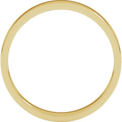 18K Yellow Gold 3 mm Flat Band Size 8