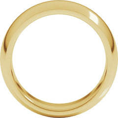 10K Yellow Gold 8 mm Comfort-Fit Half Round Band Size 5