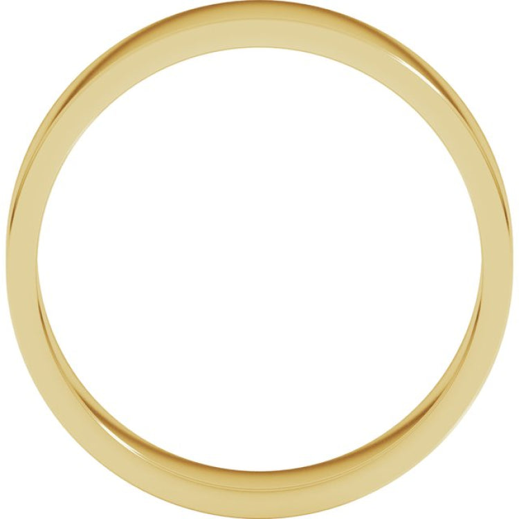 14K Yellow Gold 5 mm Flat Band Size 12