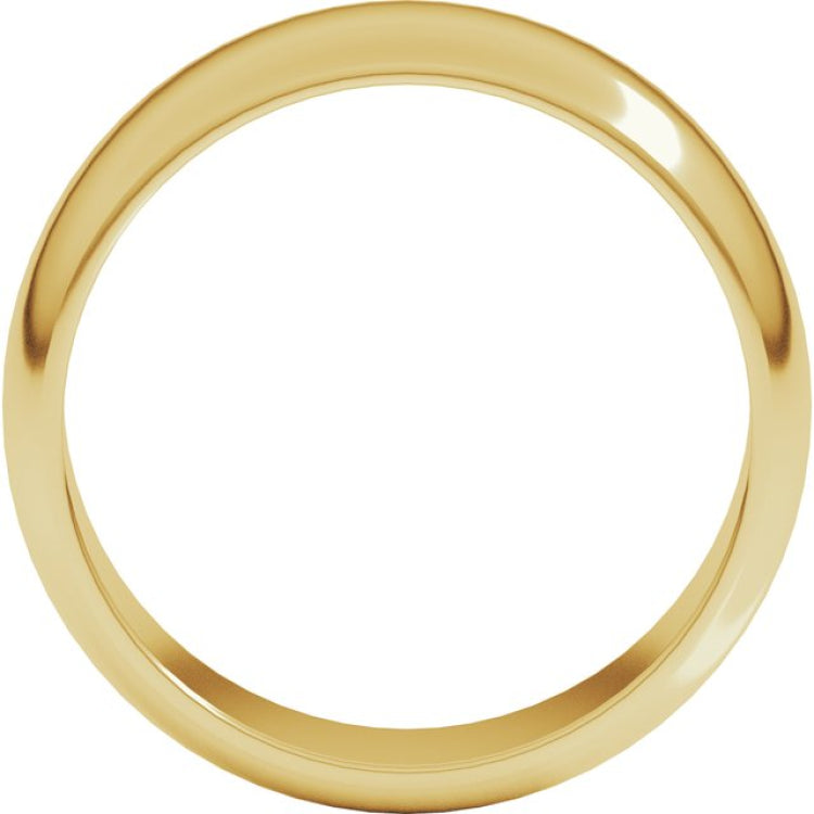 10K Yellow Gold 7 mm Half Round Band Size 12