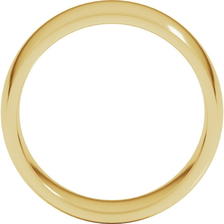 10K Yellow Gold 8 mm Lightweight Comfort-Fit Half Round Band Size 10