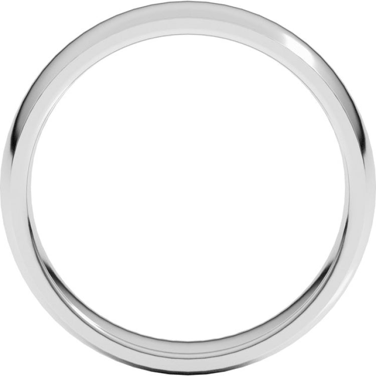 10K White Gold 5 mm Lightweight Comfort-Fit Half Round Band Size 9