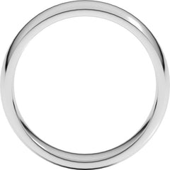 10K White Gold 6 mm Lightweight Comfort-Fit Half Round Band Size 10