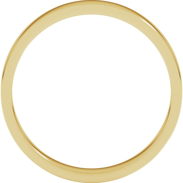 18K Yellow Gold 3 mm Flat Band Size 8.5