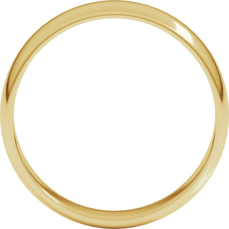 18K Yellow Gold 5 mm Lightweight Half Round Band Size 10