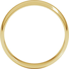 18K Yellow Gold 5 mm Lightweight Half Round Band Size 10
