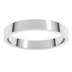 14K White Gold 3 mm Flat Band Size 8.5