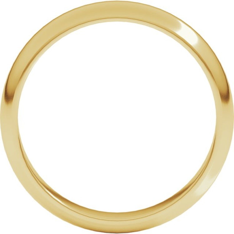 18K Yellow Gold 4 mm Half Round Band Size 9.5