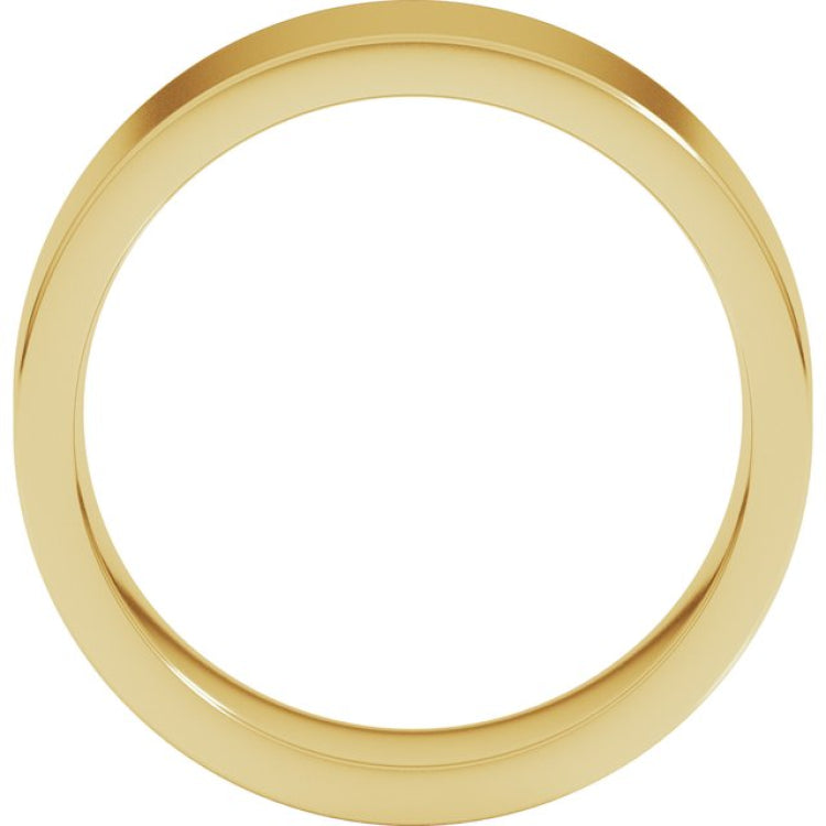 14K Yellow Gold 7 mm Comfort-Fit Flat Band Size 11