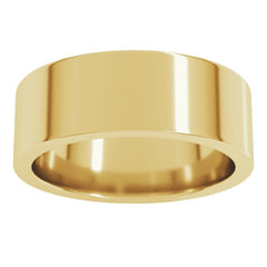 14K Yellow Gold 7 mm Comfort-Fit Flat Band Size 11
