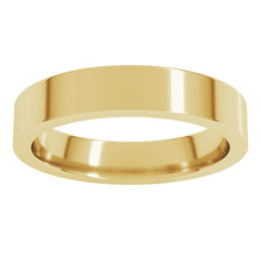 14K Yellow Gold 4 mm Comfort-Fit Flat Band Size 10