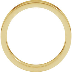 18K Yellow Gold 4 mm Comfort-Fit Flat Band Size 5