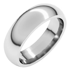 Sterling Silver 6 mm Comfort-Fit Half Round Band Size 11